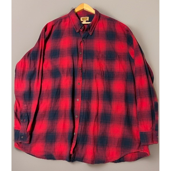 Freedom Foundry Other - Foundry Men's Super Soft Flannel Shirt Size 3XLT Big & Tall Black Red Plaid